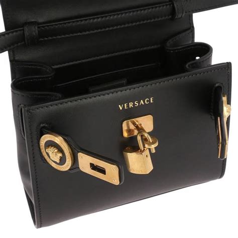 versace handtasche schwarz|Versace mini shoulder bag.